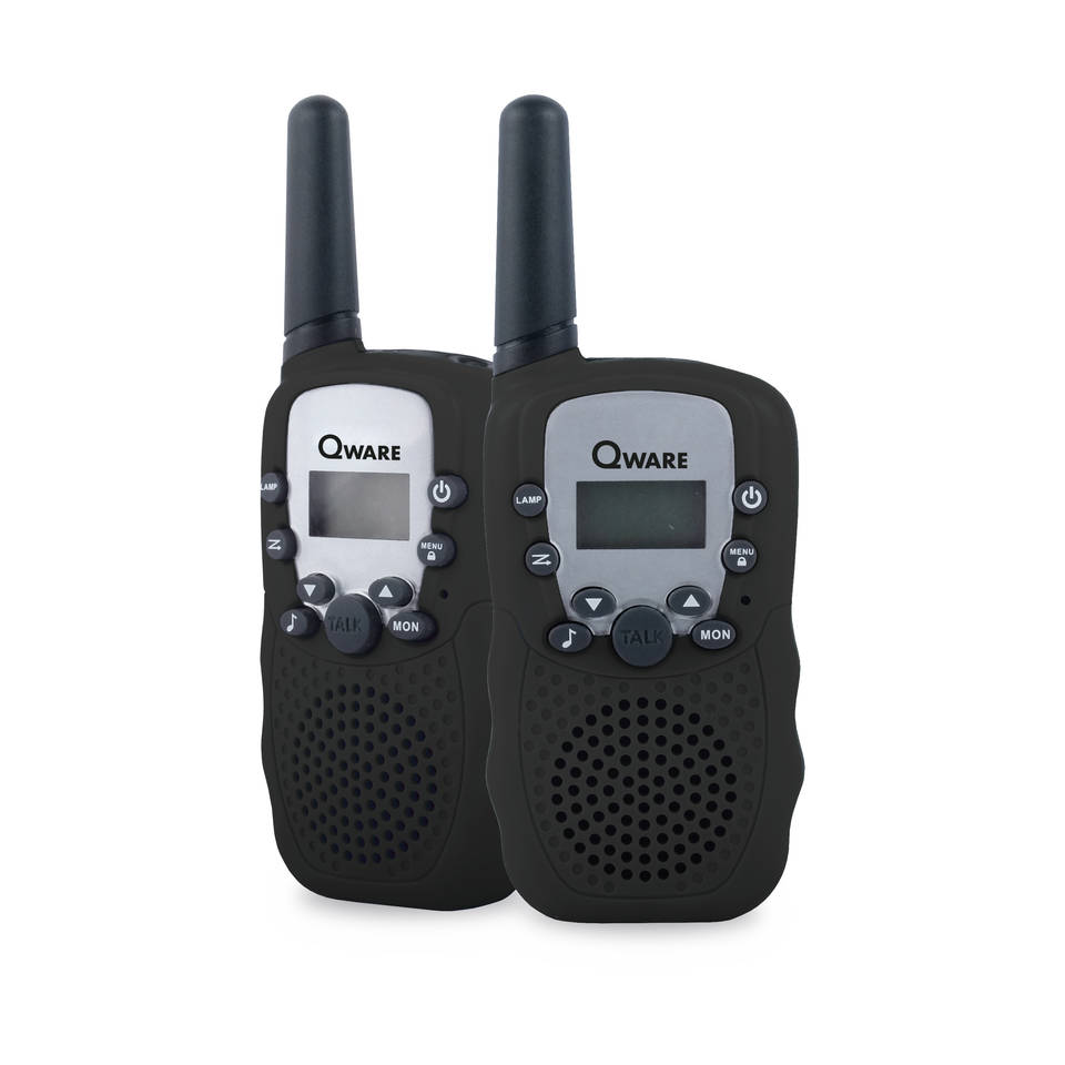 Qware walkie talkie set - zwart