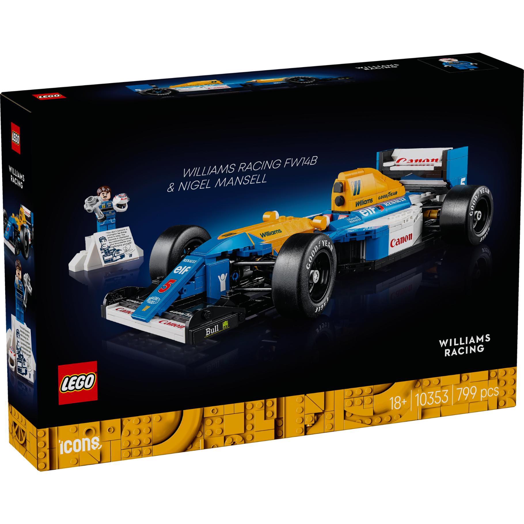 LEGO Icons Williams Racing FW14B en Nigel Mansell Formule 1 Auto - 10353