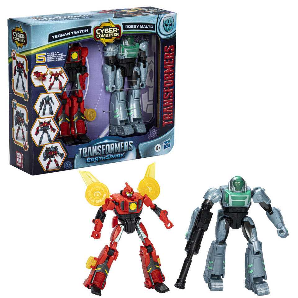 Transformers Earthspark Cyber Combiner Terran Twitch & Robby Malto - Actiefiguur