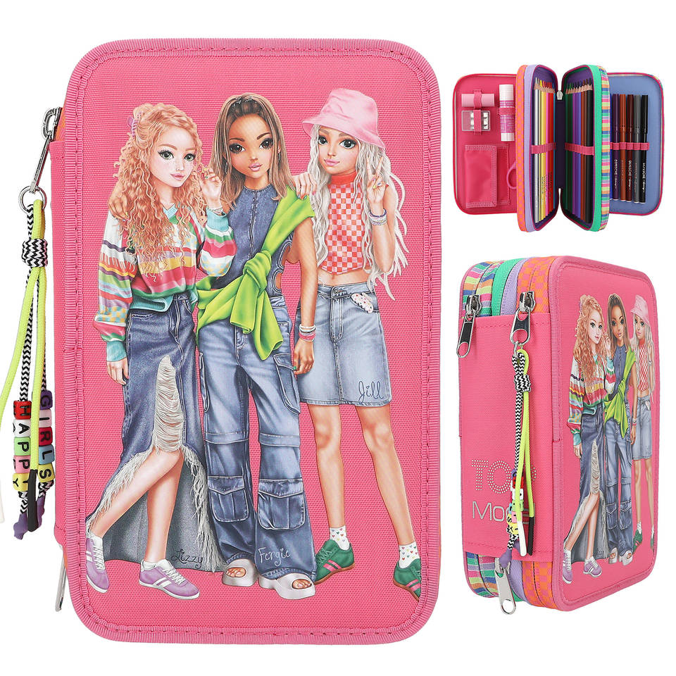 TOPModel Joy 3-vaks etui - roze