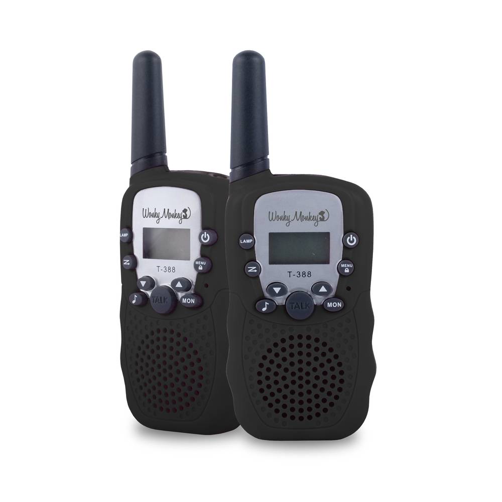 Wonky Monkey walkie talkie set - zwart