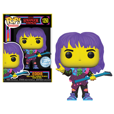 Funko POP! TV Eddie BlackLight 1250 Stranger Things Exclusive