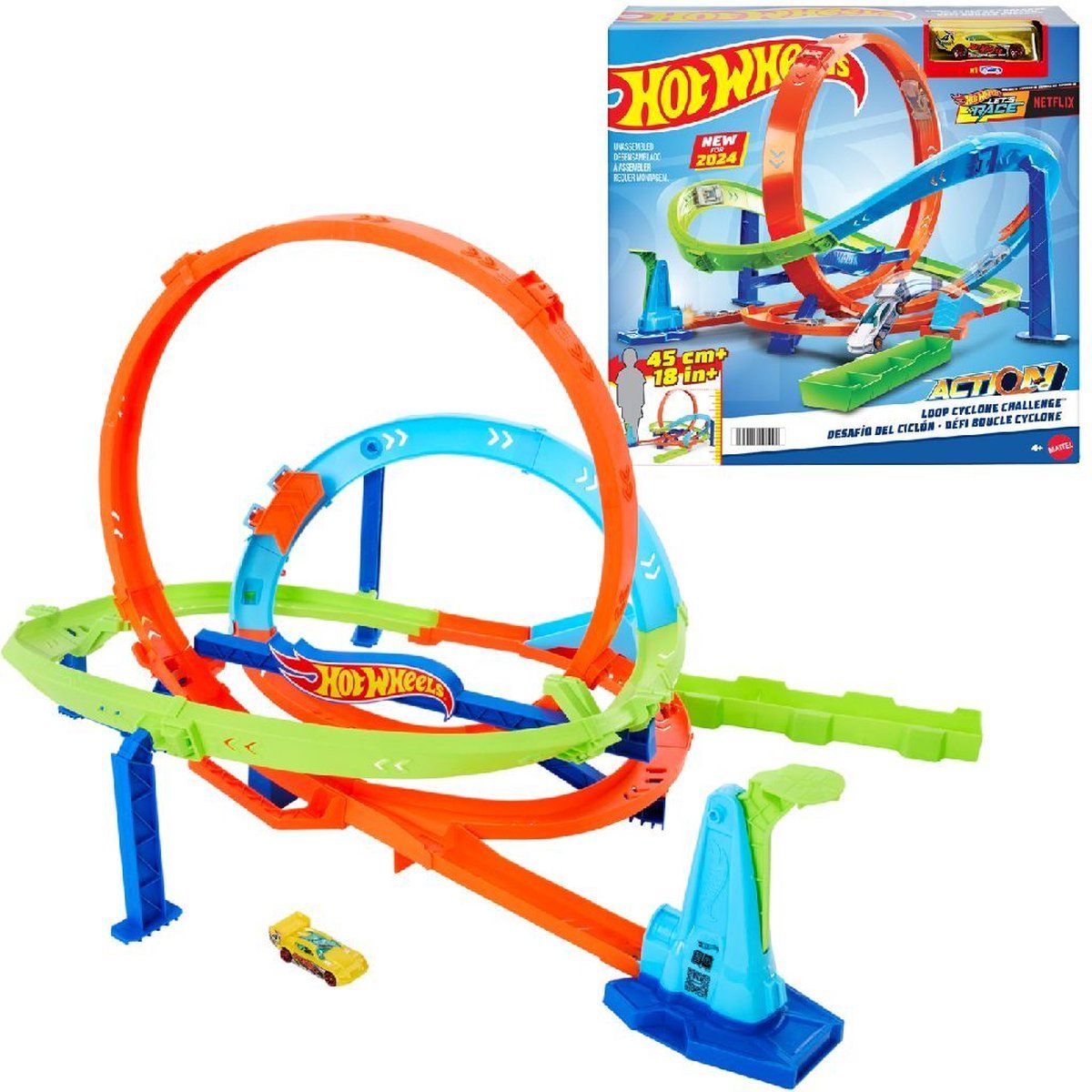 Hot Wheels Actie Cycloon Loopingset - Racebaan