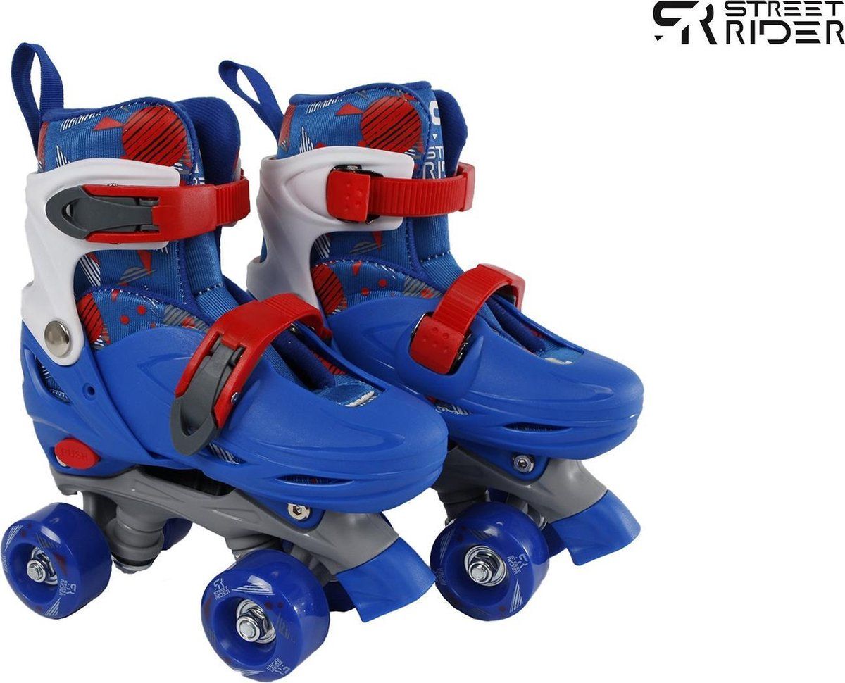 Street Rider Rolschaatsen Blauw Verstelbaar, Maat 27-30