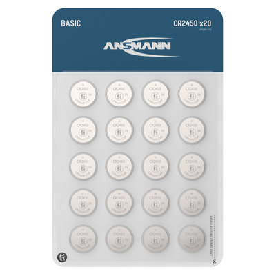 Ansmann Knoopcel CR2450 3 V 20 stuk(s) 600 mAh Lithium