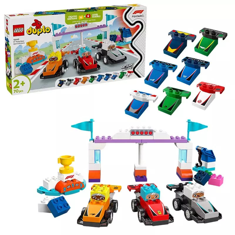 LEGO DUPLO Stad F1® team racewagens en coureurs 10445