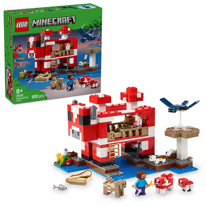 LEGO Minecraft Het Mooshroom huis, gamingspeelgoed 21270