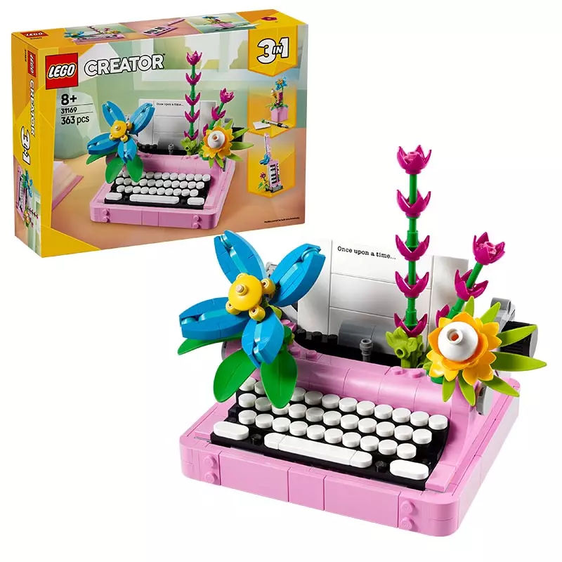 LEGO Creator 3in1 Typemachine met bloemen speelset 31169