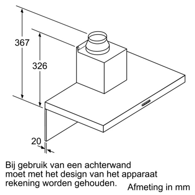 Bosch DWB96BC60 - Serie 2 - Afzuigkap - Wandschouwkap