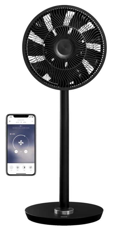 Duux Whisper Flex - Smart Statiefventilator - Staande Ventilator Geruisloos - Zwart