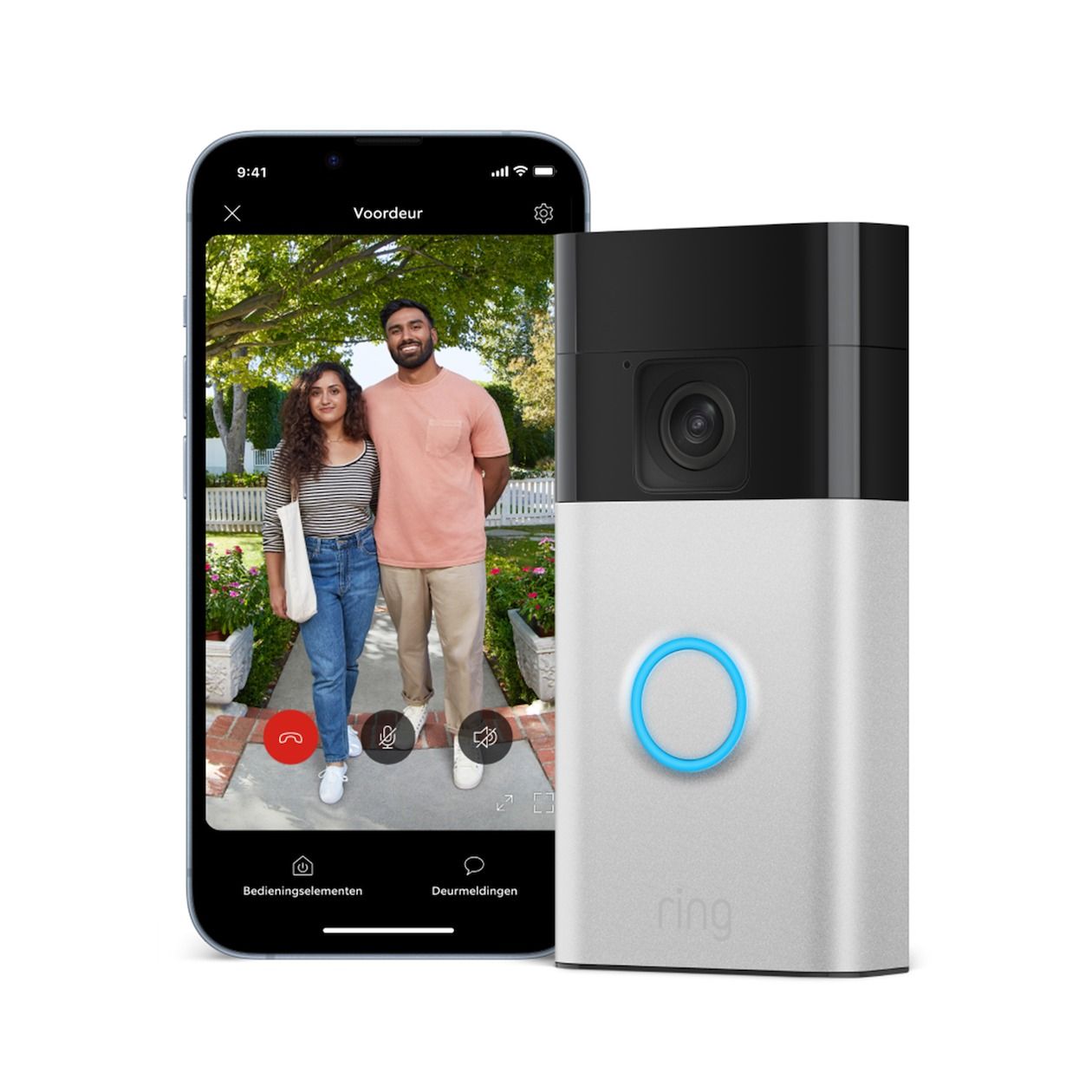 Ring Battery Video Doorbell Slimme deurbel Grijs