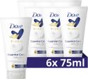 Dove Body Love Handcreme - Essential Care - met Ceramide Restoring Serum - 6 x 75 ml