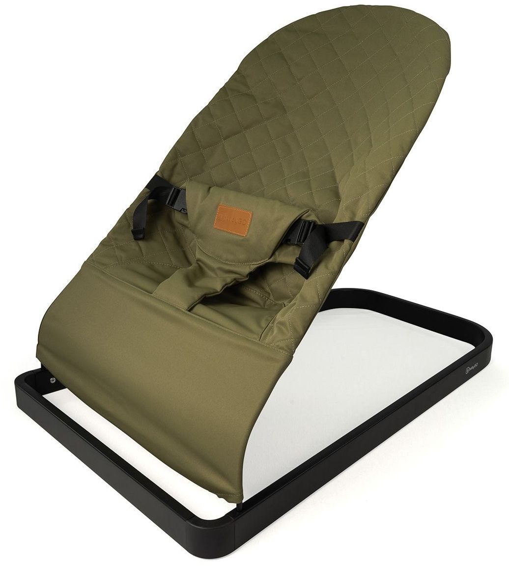 BabyGO Bouncer Comfort - Wipstoel - Schommelstoel voor baby's tot 9kg - Khaki