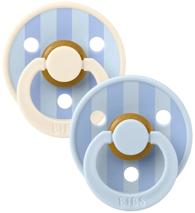 Bibs Studio Baby Blue/Dusty Blue 0-6 mnd 2 Stuks Fopspeen 11022103