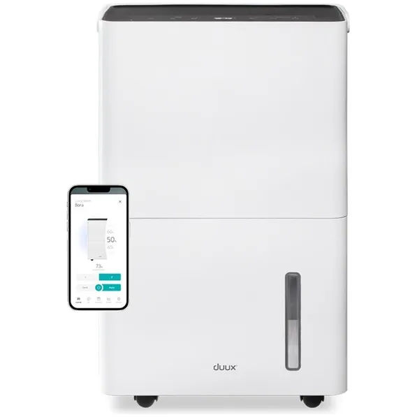 Duux Bora Smart Luchtontvochtiger - Ontvochtigt 30L/dag - 4 Liter Watertank - Dehumidifier met Hygrostaat - Droogmodus voor wasgoed