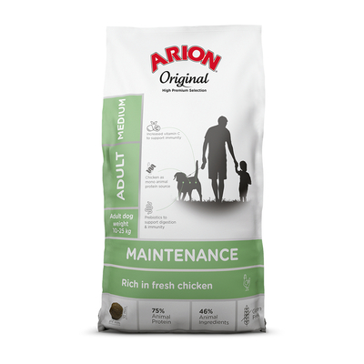 12kg Arion Original Maintenance Medium Breed Kip hondenvoer droog - hondenbrokken