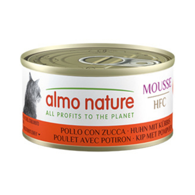 24x70g Almo Nature HFC Cat Mousse Kip met Pompoen natvoer voor katten - natvoer katten
