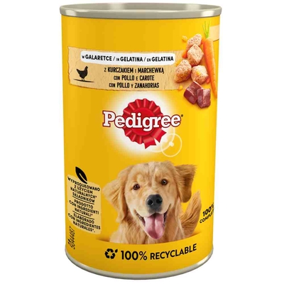Voordeelpakket 24 x 400 g Pedigree Adult Classic - met Kip - natvoer honden