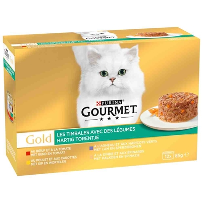 Gourmet Gold Ragout Voordeelpakket 24 x 85 g - Kip Varianten - natvoer katten