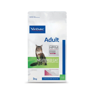 Virbac Veterinary HPM Cat Adult Zalm - Dubbelpak: 2 x 3 kg - kattenbrokken
