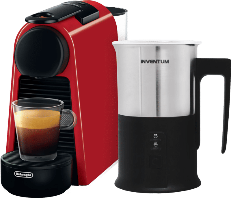 Magimix Nespresso Essenza Mini Rood + Melkopschuimer