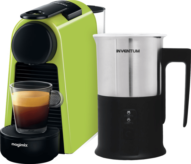 Magimix Nespresso Essenza Mini Limoengroen + Melkopschuimer