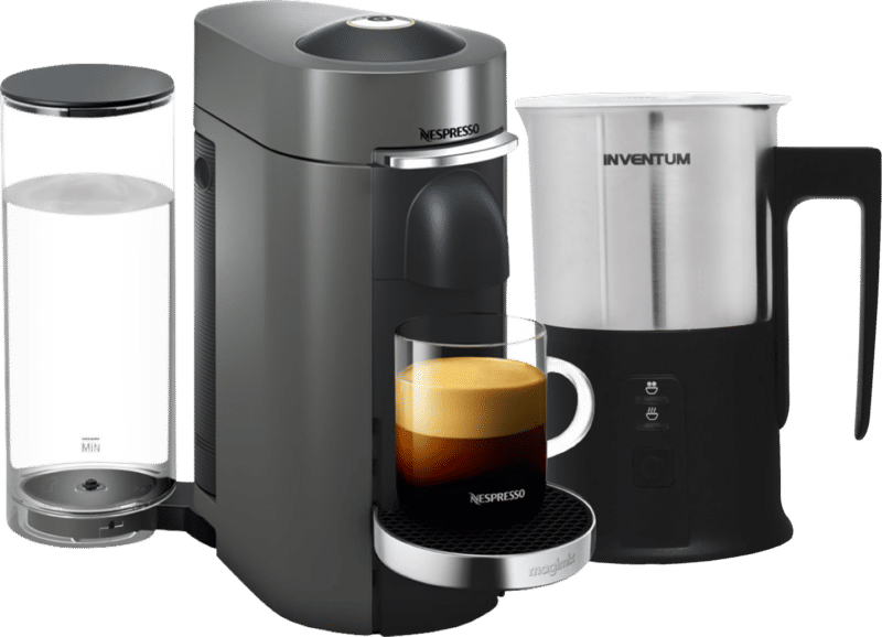 Magimix Nespresso Vertuo Plus Deluxe Titan + melkopschuimer