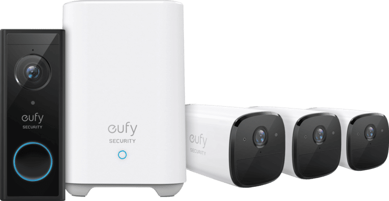 Eufycam 2 Pro 3-Pack + Video Doorbell Battery