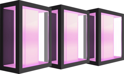 Philips Hue Impress muurlamp White and Color zwart breed 3-pack