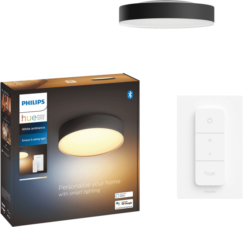 Philips Hue Enrave S plafondlamp White Ambiance Zwart