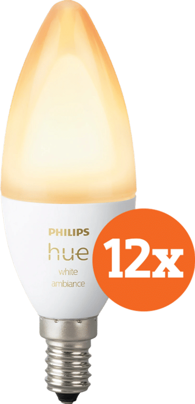 Philips Hue White Ambiance E14 12-Pack