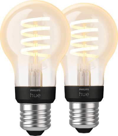 Philips Hue Filamentlamp White Ambiance Standaard E27 2-pack