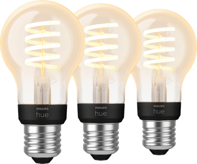 Philips Hue Filamentlamp White Ambiance Standaard E27 3-pack