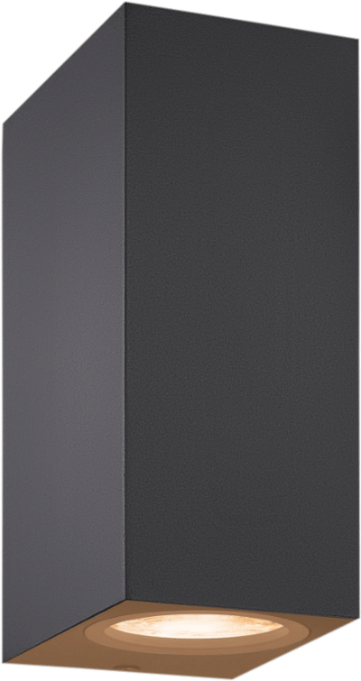 WiZ Wandlamp Up and Down - 2 spots - Gekleurd en Wit Licht - Slimme LED Verlichting - GU10 fitting - 2x 5W - Zwart - Wi-Fi