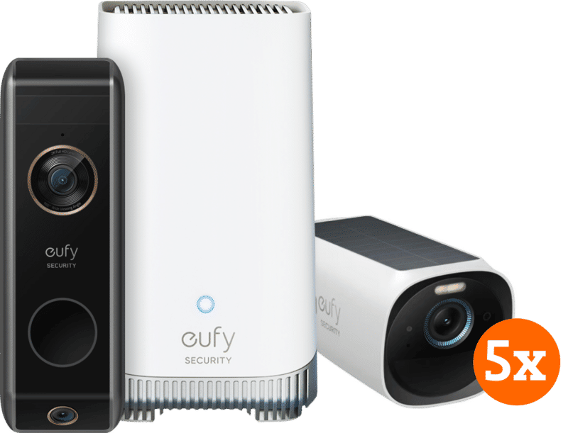 EufyCam 3 5-Pack + Video Doorbell Dual 2 Pro