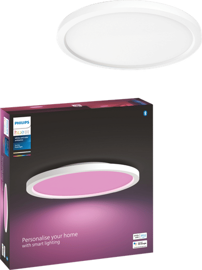 Philips Hue Surimu - paneellamp - wit en gekleurd licht - wit - rond