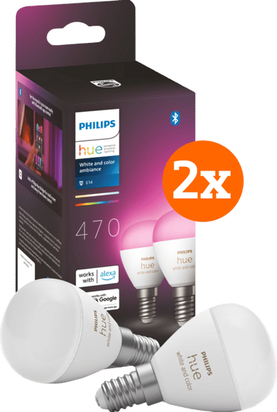 Philips Hue Luster kogellamp White and Color E14 4-pack