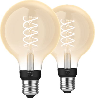 Philips Hue Filamentlamp White Globe E27 2-pack