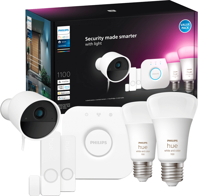 Philips Hue Secure Starterkit - White and Color - E27