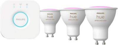 Philips Hue GU10 3-pack + Bridge starterkit