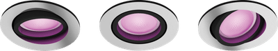 Philips Hue Centura inbouwspot White and Color - rond - Aluminium - 3-pack