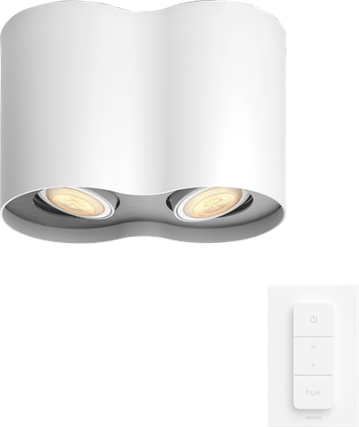 Philips Hue Pillar Opbouwspot White Ambiance - Wit - 2-spots + Dimmer