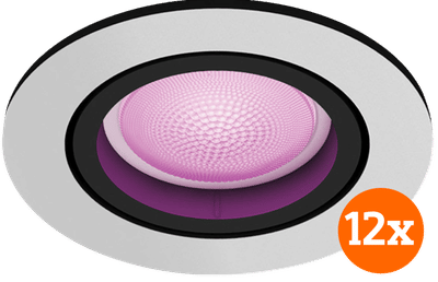 Philips Hue Centura inbouwspot White and Color - rond - Aluminium - 12-pack