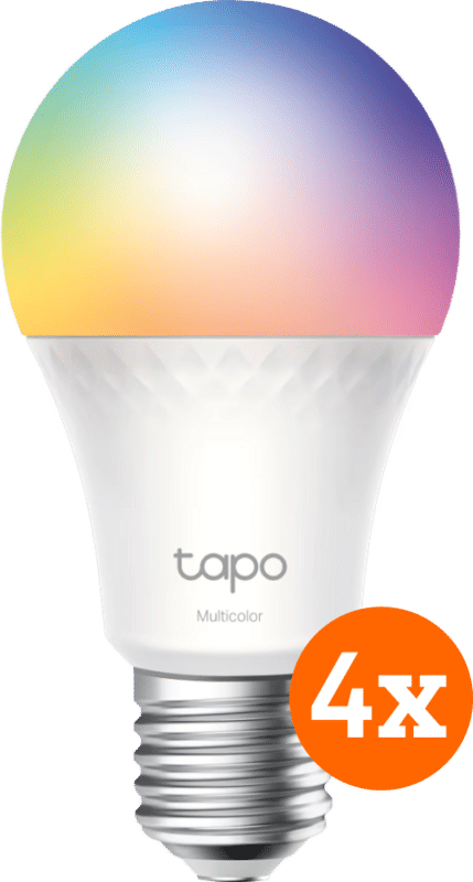 TP-Link Tapo L530E - Wit en Gekleurd Licht - E27 - 4-pack