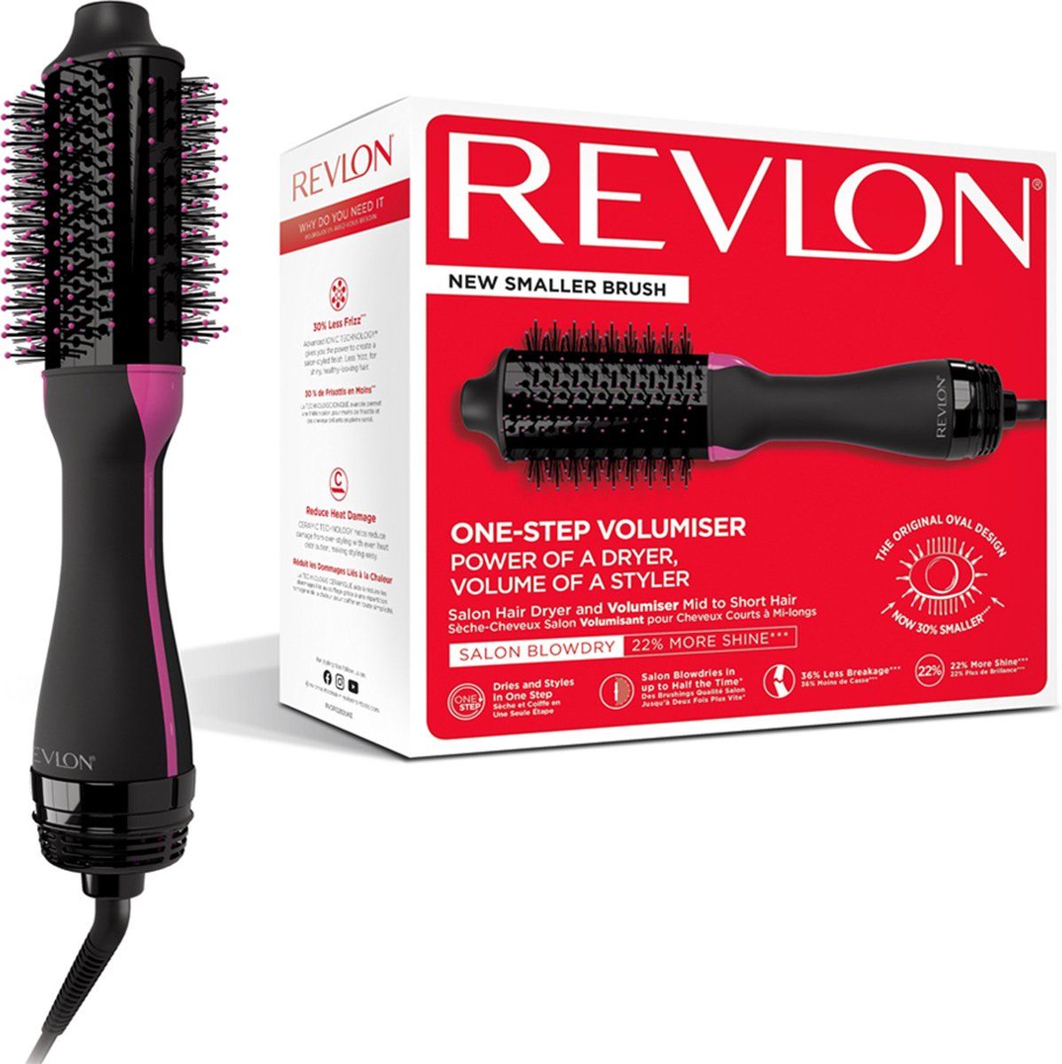 Revlon RVDR5282UKE - Volume borstel en Föhnborstel in 1 (2 in 1) Ceramische Coating - 3 verwarmingsfuncties (small)