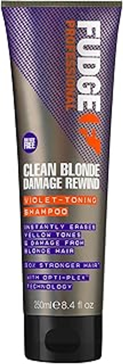 Fudge Clean Blonde Damage Rewind Violet Shampoo - Zilvershampoo - 250 ml