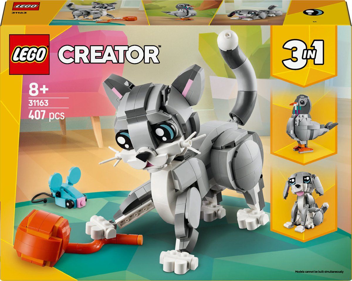 LEGO Creator 3in1 Speelse kat dierenspeelset 31163