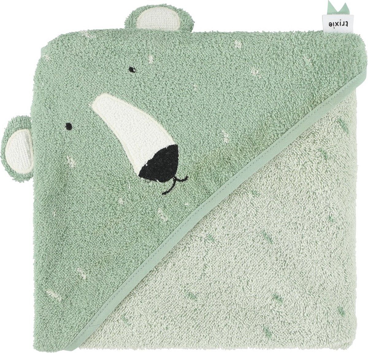 Trixie badcape Mr. Polar Bear 75x75cm groen