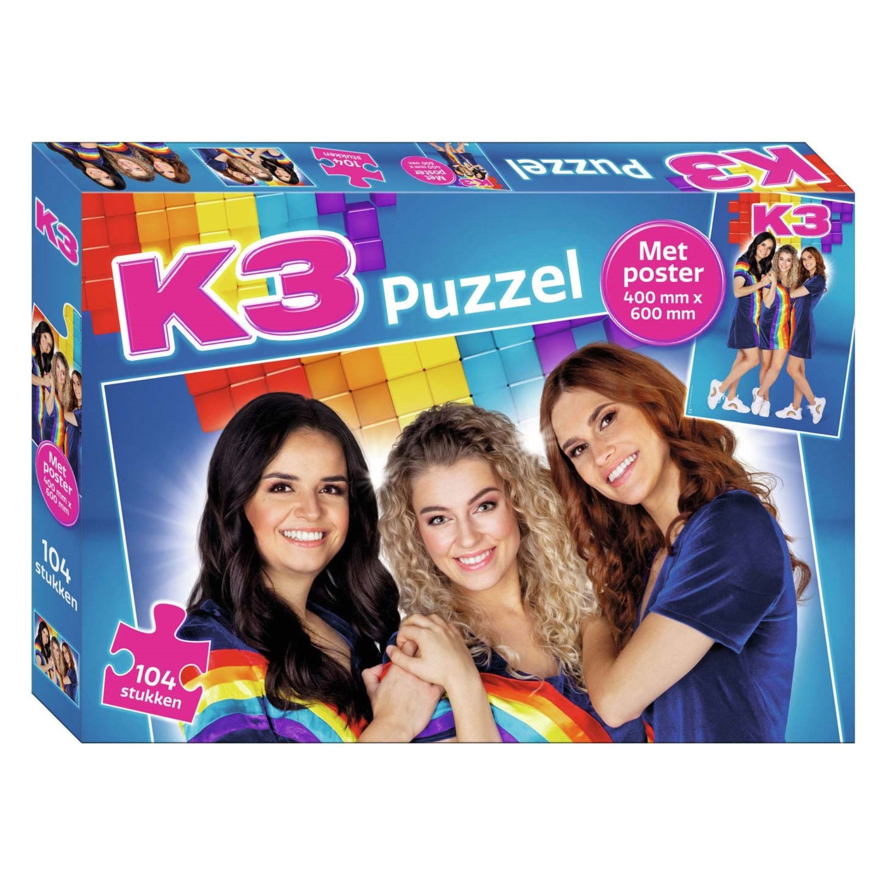 K3 puzzel - met poster 40 x 60 cm - 104 stukjes