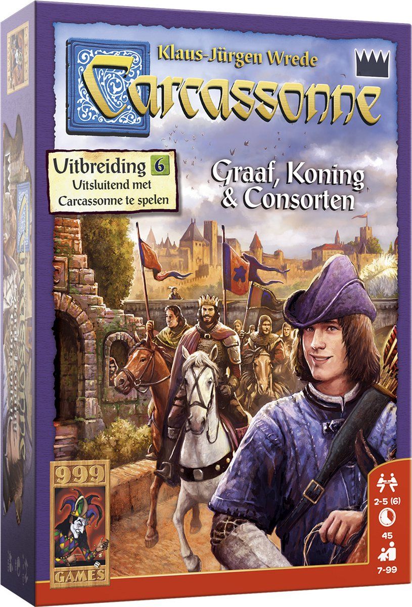 999 Games Carcassonne: Graaf Koning en Consorten (Uitbreiding 6)